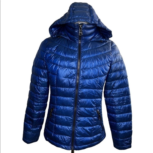 Calvin Klein Women’s Hooded Down Feathers Puffer Packable Jacket - Picture 2 of 16